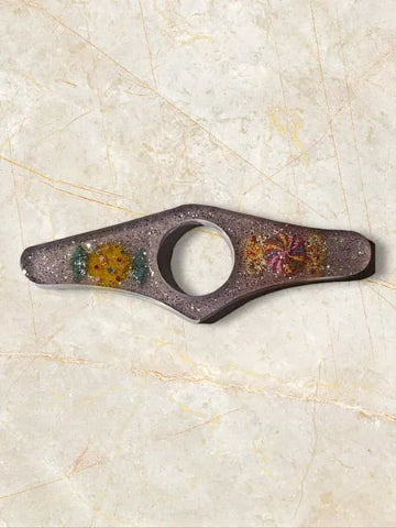 Bague de lecture en résine fait main - création unique et originale