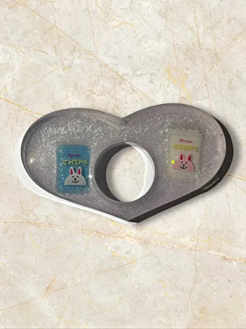 Bague de lecture en résine fait main - création unique et originale