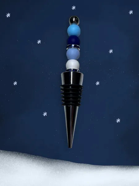 Bouchon de bouteille avec perle en silicone – accessoire pratique et design fait main