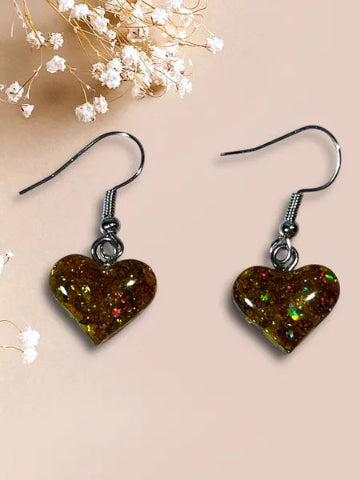 Boucles d'oreilles mini fleurs en résine - fait main
