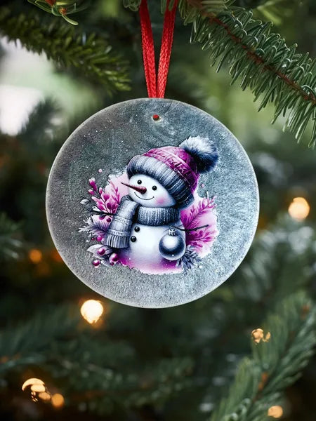 Boule plate en plexi et résine fond gris