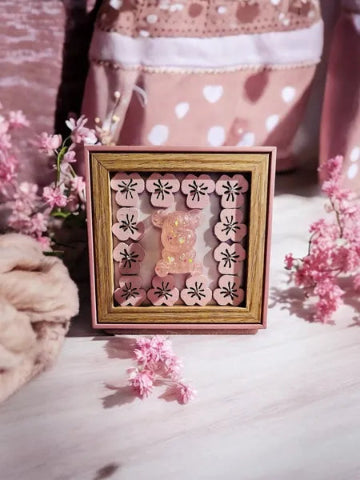 Cadre ourson en résine, personnalisable