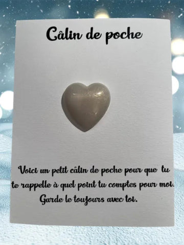 Accessoire câlin de poche en résine - fait main