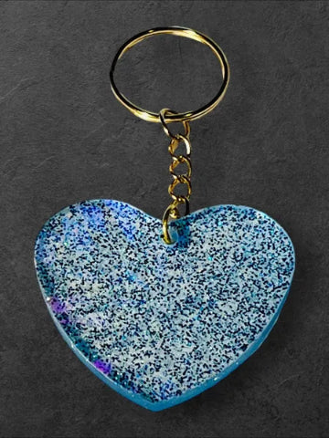 Porte-clés en résine fait main - création unique et originale