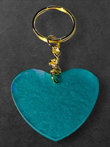 Porte-clés en résine fait main - création unique et originale