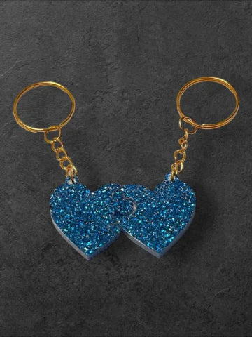 Porte-clés en résine fait main - création unique et originale