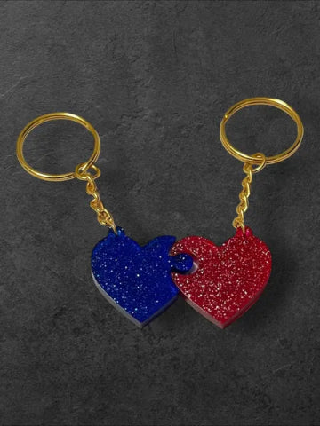 Porte-clés en résine fait main - création unique et originale