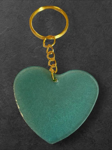 Porte-clés en résine fait main - création unique et originale