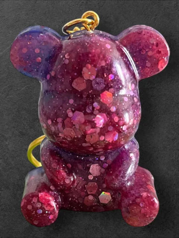 Porte-clés en résine fait main - création unique et originale