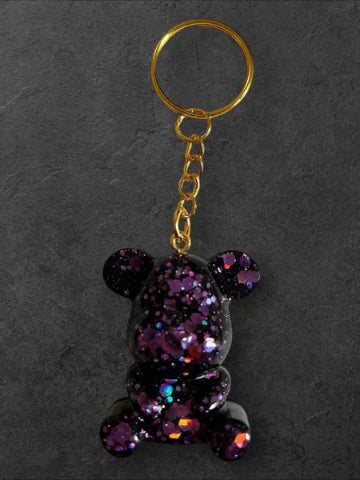 Porte-clés en résine fait main - création unique et originale