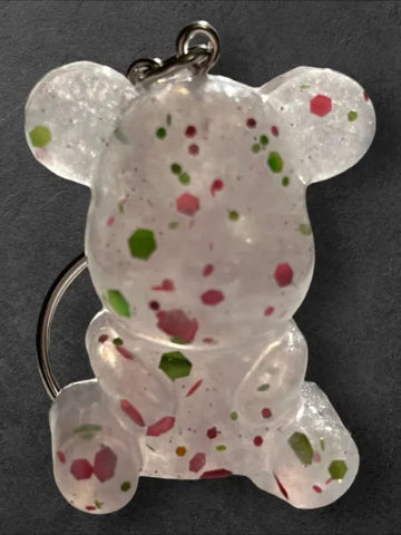 Porte-clés en résine fait main - création unique et originale