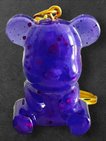 Porte-clés en résine fait main - création unique et originale