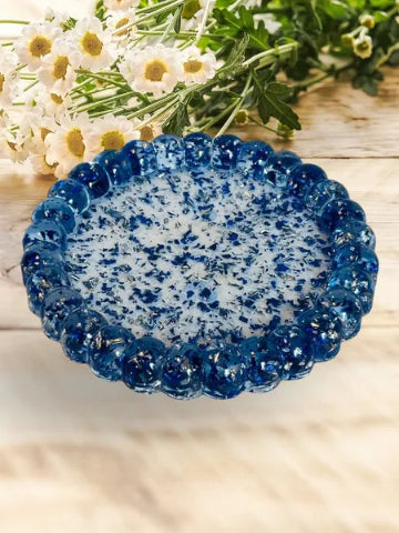 Plateau en résine fait main - accessoire de décoration artisanale