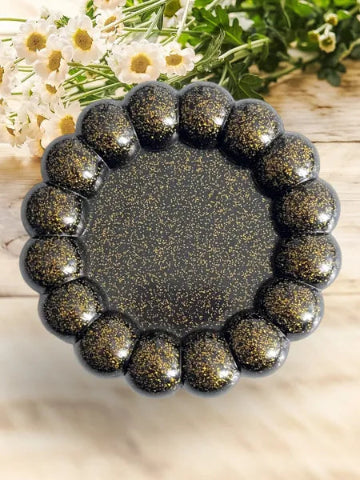 Plateau en résine fait main - accessoire de décoration artisanale