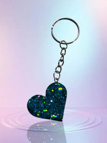 Porte-clés en résine fait main - création unique et originale