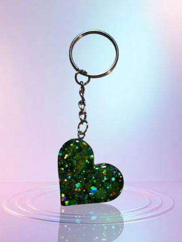 Porte-clés en résine fait main - création unique et originale