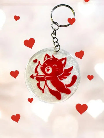 Porte-clés en résine fait main - création unique et originale