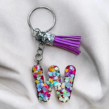 Porte-clés en résine fait main - création unique et originale