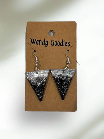 Boucle d'oreille en résine - fait main