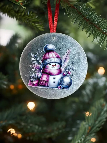 Boule plate en plexi et résine fond gris