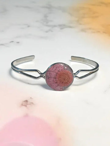 Bracelet en Résine et Acier Inoxydable – Fait Main, Modèle Unique