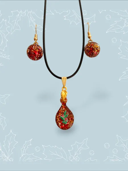 Parure spéciale Noël en résine