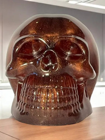 Décoration Tête de mort en résine 