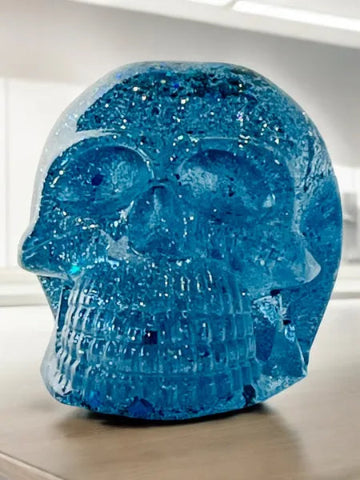 Décoration Tête de mort en résine 