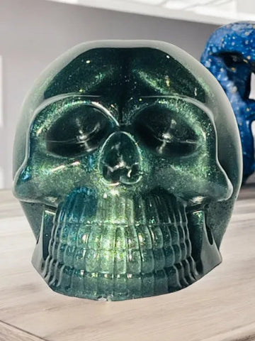 Décoration Tête de mort en résine 